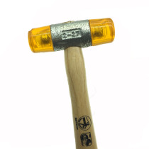 German hunter brand yellow rubber hammer professional installation hammer wooden handle rubber hammer head yellow nylon rubber hammer 22 35 50mm