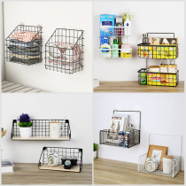 College student dormitory artifact dormitory upper berth bunk storage snacks hanging empty bedside bed bookshelf wall shelf