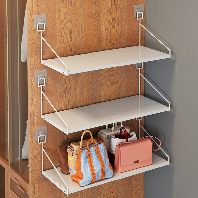 Bag containing devinator Hanging bag wall Hanging Placement Shelf Separating Plate Placing bag Shelf Wardrobe Side Interior Wall-Taobao