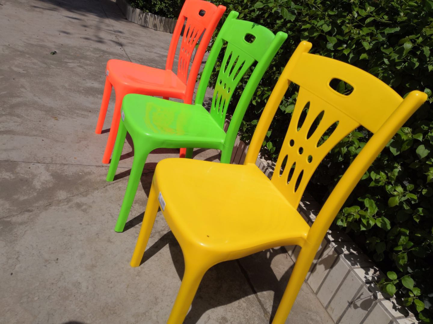 Plastic stool plastic backarmchair adult large row barbecue beach recreation thickness plastic chair