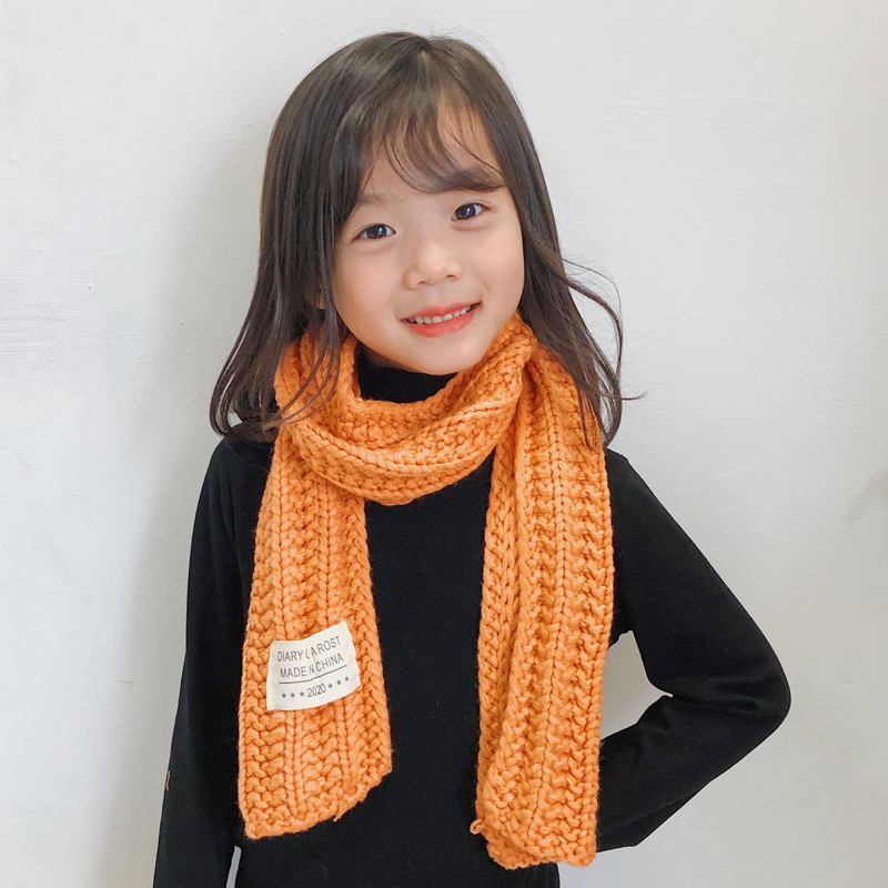 Autumn and winter children's scarf baby wool scarf girls fashion warm scarf Korean version of the child boy knitted scarf