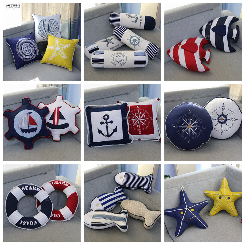 Mediterranean Style Hug Pillow With Pillow Core Floating Window Decoration Sofa Cushions Children Creative board room Cotton leaning pillows