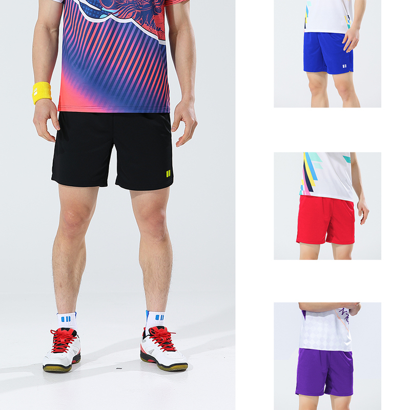 Men's Sports Shorts Quick-Drying Badminton Shorts Tennis Shorts Table Tennis Shorts Air Volleyball Shorts Purple Blue Red Three-Quarter Shorts