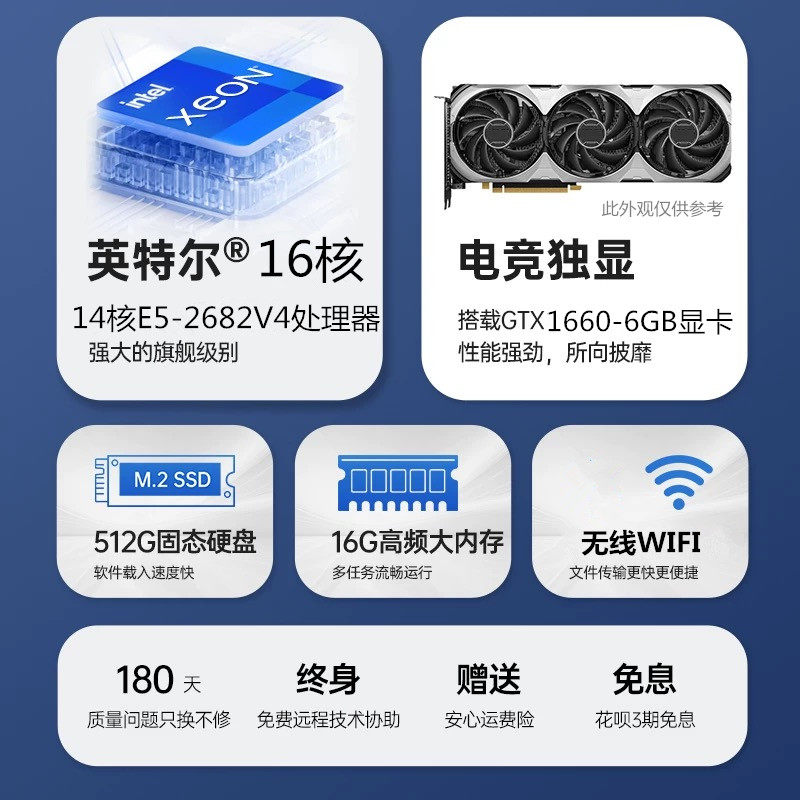 Desktop Computer, Complete Set for Office, Design, Home Use, High-Performance Gaming, Fully Assembled