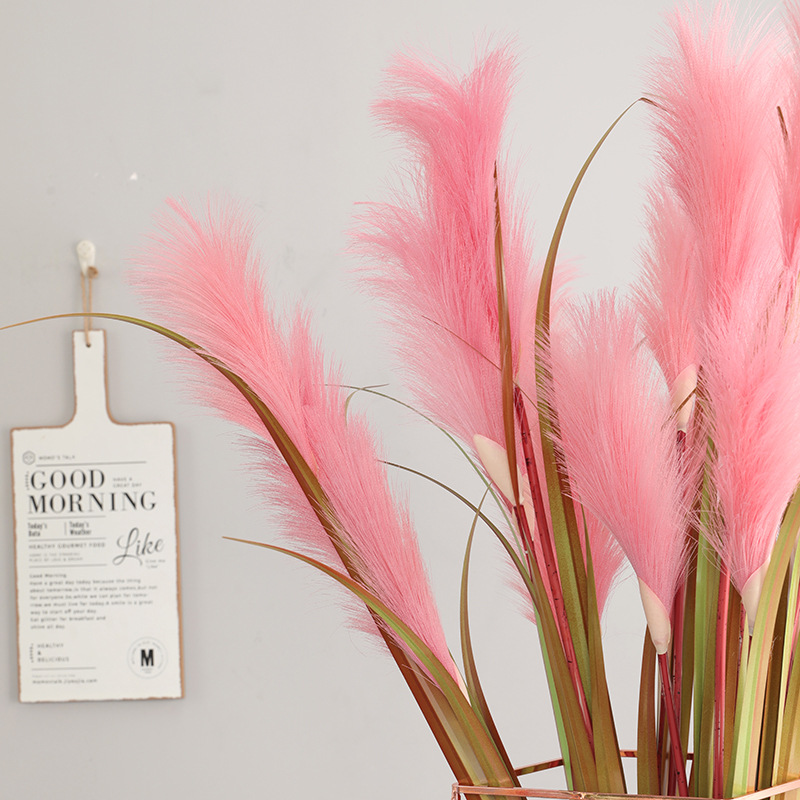 Indoor simulation decoration plastic fake flower Nordic ins shooting props simulation flower three reeds