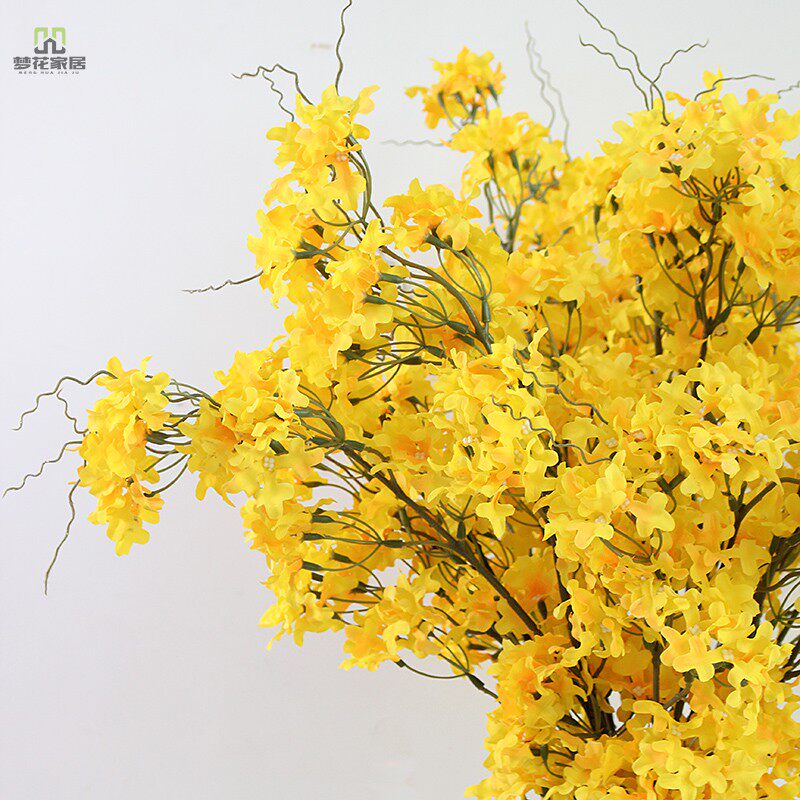 High-grade simulation cross flower wedding cross cherry blossom handmade flower Romantic wedding festival Living room bedroom desktop decoration