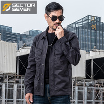 Section 7 Frontal Sharp Light Tactical Jacket Spring Autumn Mens Outdoor multi-bag functional tooling Wind clothes Plain-clothed Casual Jacket