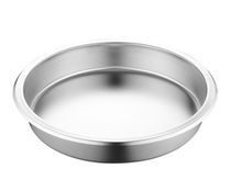 Stainless steel round serving pot Dinner stove food pot Buffy stove dinner pot Ice cream pot Partition pot Cake pot Cold dish plate