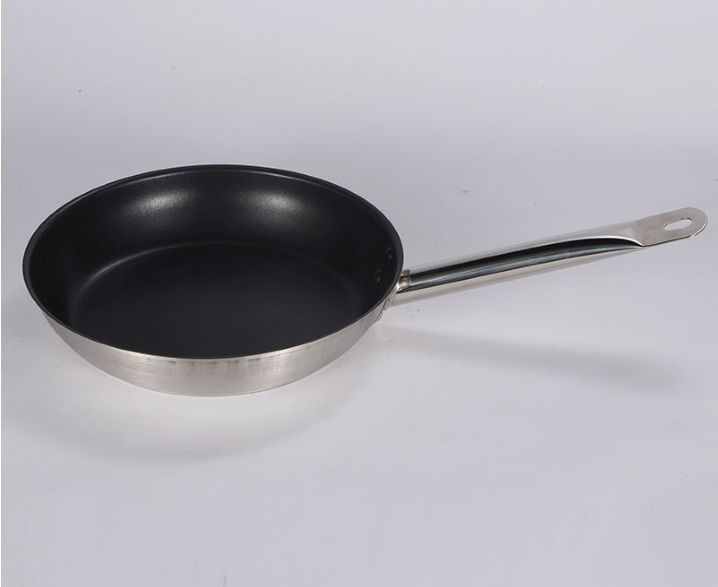 Thickened Stainless Steel Non-Stick Steak Frying Pan for Western Food, Double Bottom Seafood Frying Pan, Induction Cooker, Gas Universal Frying Pan