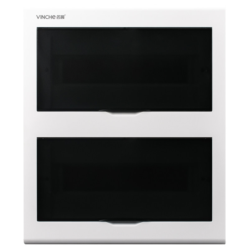 Concealed Double-Row Distribution Box Complete Set for Household Use, Delixi 2P Leakage Protection Circuit Breaker Box Suitable for 28-Position 36