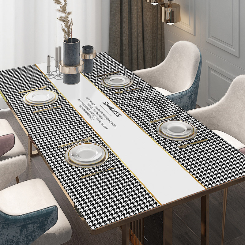 High-end silicone table mat modern waterproof, oil-proof, anti-scald, disposable tea table mat, thick tablecloth, rectangular tablecloth - Taobao