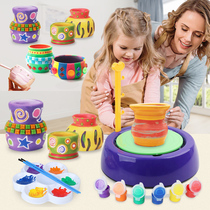 Children's Handmade Student diy Pottery Mud Tool Set No-Burning Boys and Girls Pottery Machine Electric Embryo Toys