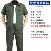 Зеленые хлопковые тонкие нарукавники, комплект, штаны