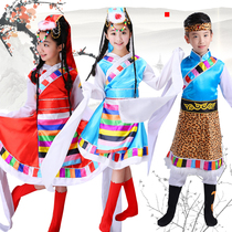 Girls Tibetan dance performance costumes performance clothes water sleeves women Tibet long sleeve clothing children minority costumes