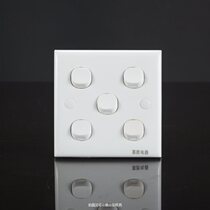 Happy Winning Appliance Switch Old Five Open Double Hole Switch Panel Concealed 86 Type Home Five-bit switch