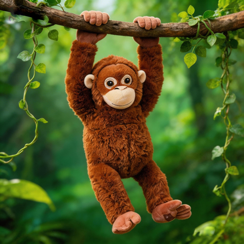Internet-Famous Gorilla Plush Toy, Red-Haired Monkey Doll, Zoo Monkey Same Style Stuffed Animal, Cuddly Sleeping Doll Internet-Famous Gorilla Plush Toy, Red-Haired Monkey Doll, Zoo Monkey Same Style Stuffed Animal, Cuddly Sleeping Doll