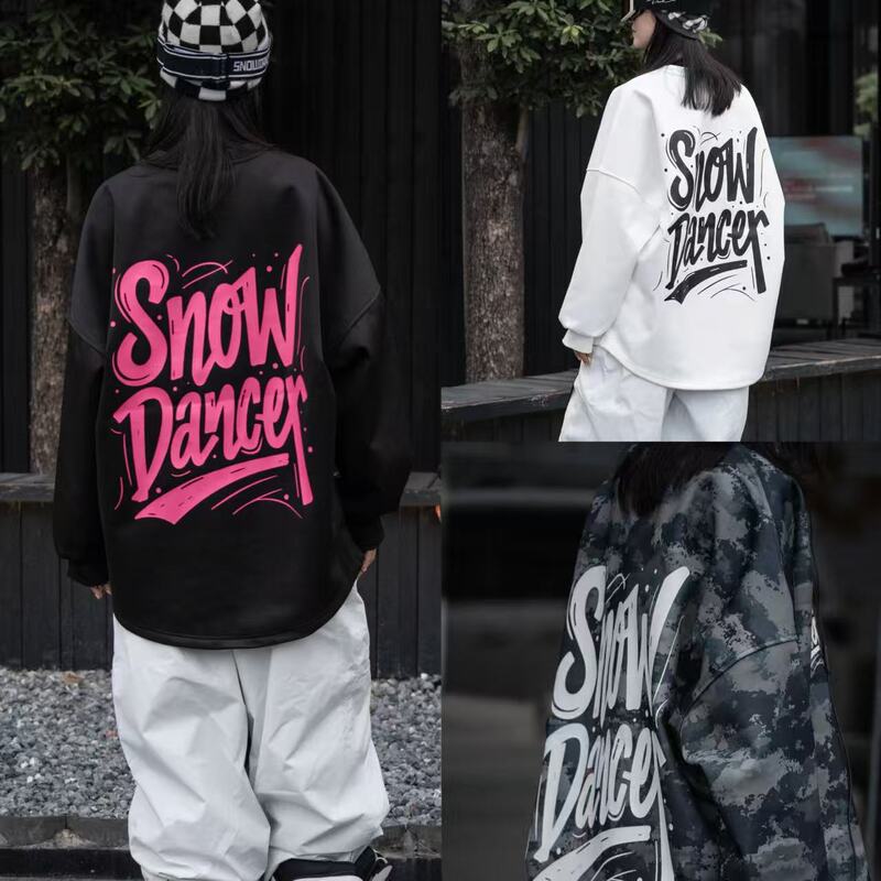 Snow Sports Sweatshirt for Men and Women, Loose Fit, Fleece-Lined, Versatile Indoor Freestyle Skiing Top Snow Sports Sweatshirt for Men and Women, Loose Fit, Fleece-Lined, Versatile Indoor Freestyle Skiing Top