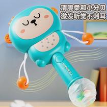 Childrens baby rattle can chew newborn baby hand drum music stick rattle 0 to 1 year old toy toddler