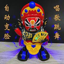 Electric Sichuan Opera face-changing doll Douyin same type automatic face-changing toy Peking Opera facial makeup small robot childrens doll