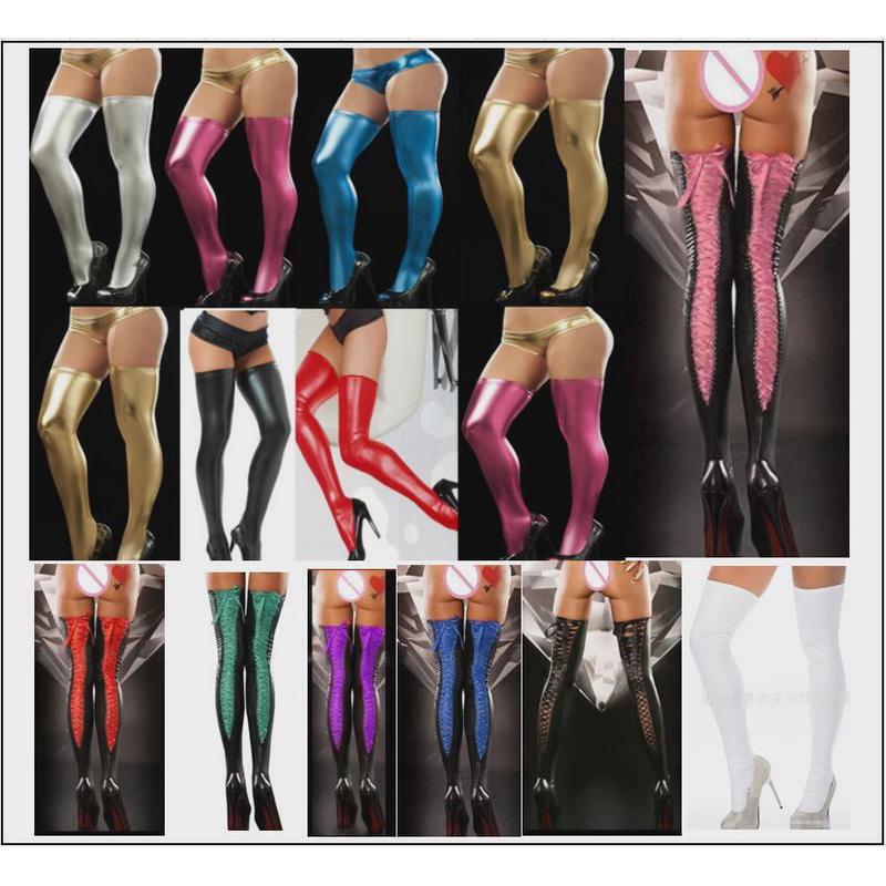 Nightclub Bar Elastic Stockings Patent Leather Elastic Stockings Non-Slip Pu Strap Leather Socks Pole Dance Hot Dance Nightclub Bar Elastic Stockings Patent Leather Elastic Stockings Non-Slip Pu Strap Leather Socks Pole Dance Hot Dance