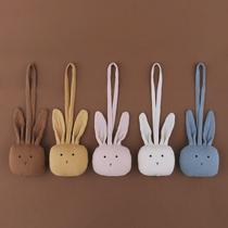 Handmade Baby Pacifier Clip Bunny Pendant Infant Newborn Pac