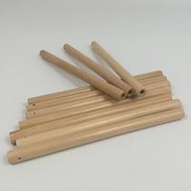 Thin wooden sticks with holes round wooden sticks rattle grips childrens diy handmade building model materials toy wood accessories