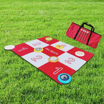 Throw sandbags, throw accurate throwing discs, fun games, indoor and outdoor team building, quality development activities, game props
