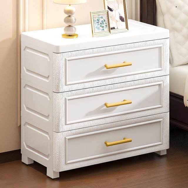 Multi-layer chest of cabinet storage cabinet bedroom bedside table storage cabinet drawer type household living room thickened plastic cabinet