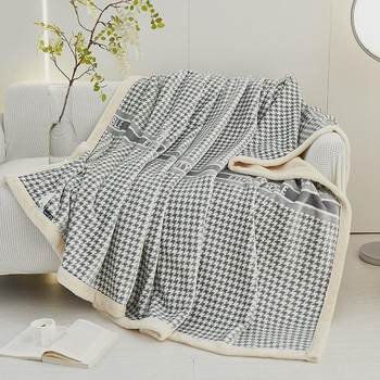 New double-sided thickened velvet blanket mink velvet blanket falai velvet casual cover blanket nap sofa blanket air conditioning thin blanket comfortable