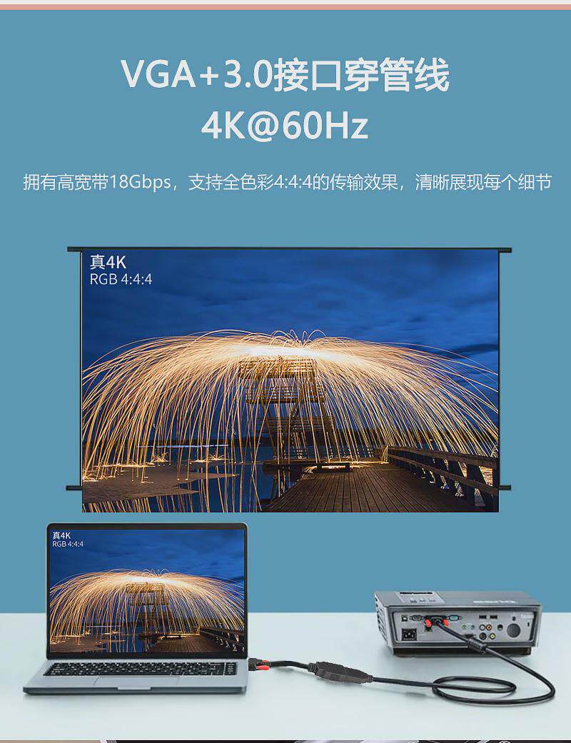 товар из китая cyk免焊vga线高清穿管线预埋ktv电脑连接电视投影仪显示器工程线