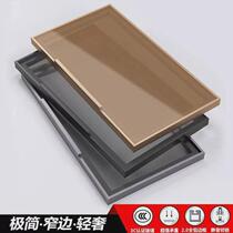 Minimalist glass door wardrobe sideboard aluminum alloy frame door wine cabinet bookcase cabinet cloakroom tempered glass door