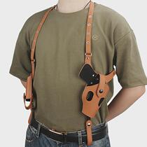 Manba holster portable cowhide shoulder hidden outdoor tactical 1911 pistol holster underarm invisible quick draw holster