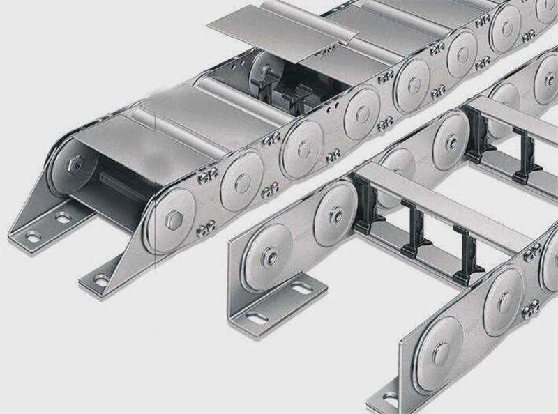 Буксир 304不锈钢金属坦克链桥式全封闭钢制拖链机床线缆保护钢铝拖链 MU/Wah/Sha