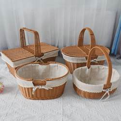 Imitation Rattan Storage Basket, Flower Basket, Shopping Basket, Rattan Fruit Basket, Satchel Basket, Vegetable Basket, Picnic Basket, Storage Basket, Egg Basket