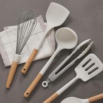 Japanese silicone spatula non-stick pan special cooking spatula soup spoon leaking spatula household food-grade high temperature resistant kitchen utensils