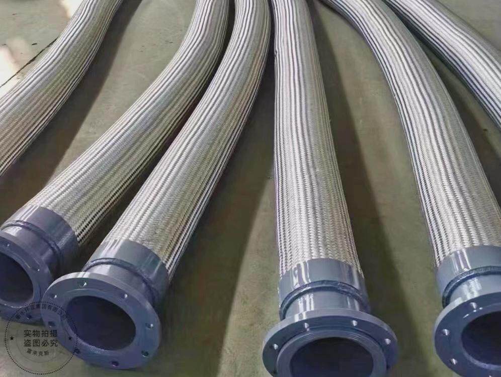 Серая ткань 环亚厂家批加厚304不锈钢金属软管内螺纹波纹管加密钢丝编织软管