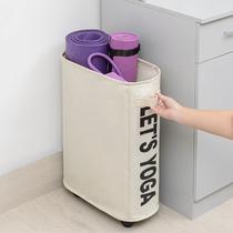 Yoga mat storage rack fabric folding basket fitness equipment sports equipment wheeled household storage basket