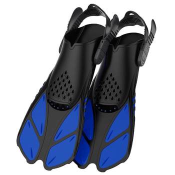 Outdoor sports swimming fins, diving fins, adjustable men's and women's diving training silicone fins swimming supplies