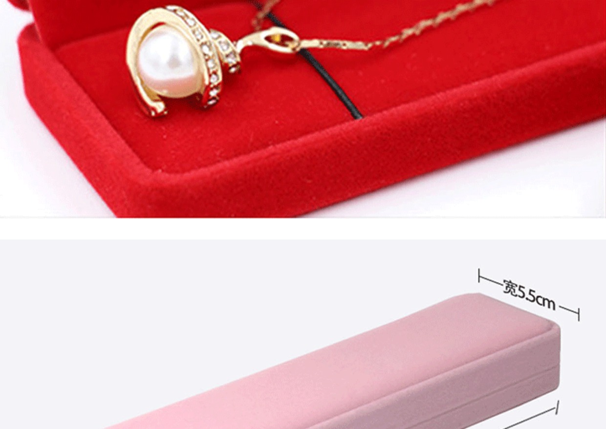 Cao cấp màu nâu flannel hộp đồ trang sức ngọc trai vòng đeo tay vòng chân hộp mặt dây chuyền hộp đồ trang sức hộp - Vòng chân lắc chân bạch kim