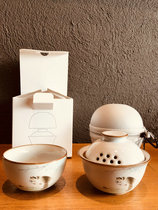 It is worth collecting the traces of Ru kiln open glaze exclusive to you. Cat portable travel mug side teapot Gong Cup