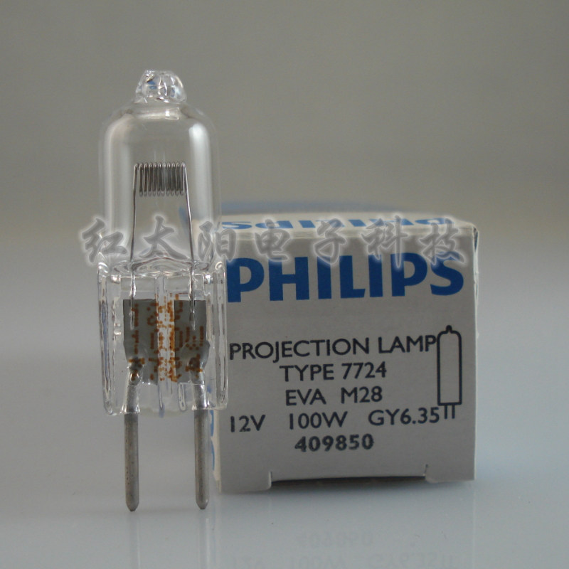 Philips Projector Bulb Microscope Halogen Bulb PHILIPS 7724 12V100W EVA Mibble