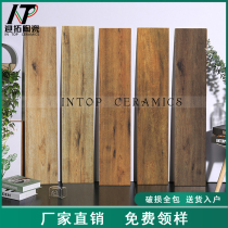200x1000 Nordic retro wood grain tile Living room Coffee shop specialty store Restaurant Non-slip imitation solid wood floor tile