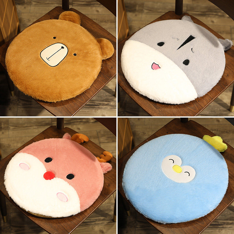 Cute INS girl student classroom cushion chair thin seat cushion round Winter stool soft cushion butt pad