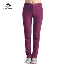 Exploring Outdoor Spring Autumn Travel Rush Pants Mens Chill Warm And Warm Thickening Women Speed Dry Mountaineering Long Pants Stretch without suede