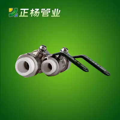 Zhengyang full copper PPR water pipe fittings 4 minutes 6 minutes 1 inch double-head living copper ball valve hot melt pipe valve 20 25