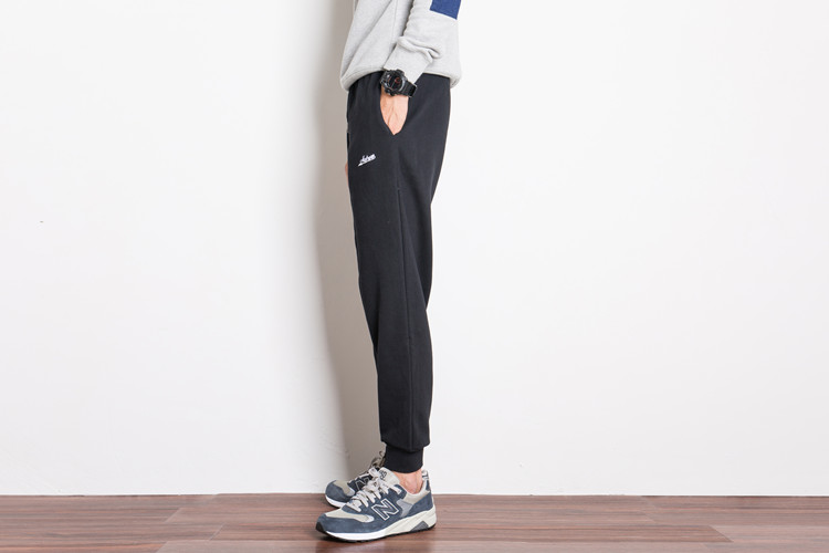 Mùa đông và mùa đông quần thể thao quần nam rạng rỡ cotton giản dị cộng với quần nhung lỏng chân đóng quần Harlan Wei thủy triều quần bò nam