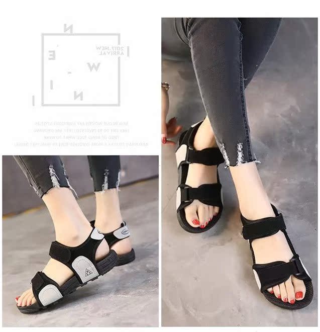 Dép đi biển của phụ nữ hoang dã Giày nam mang thai của phụ nữ mang giày không trơn thường cỡ lớn cho các cặp đôi thủy triều mùa hè - Giày thể thao / sandles dép xăng đan