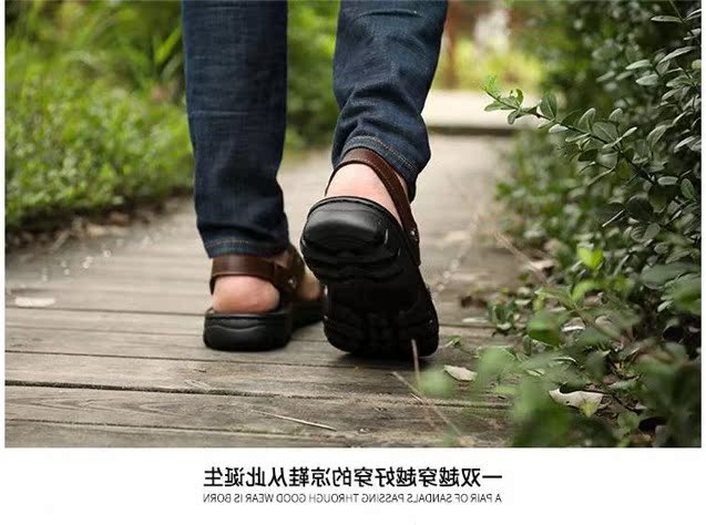 Dép nam mùa hè Dép nam và dép nam Giày nam 2018 mới cỡ lớn Giày đi biển - Giày thể thao / sandles dép quai hậu gucci