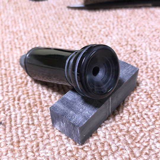 新款天然黑水牛角 紫光檀 黑檀制作的号嘴木号角嘴传统号角使用