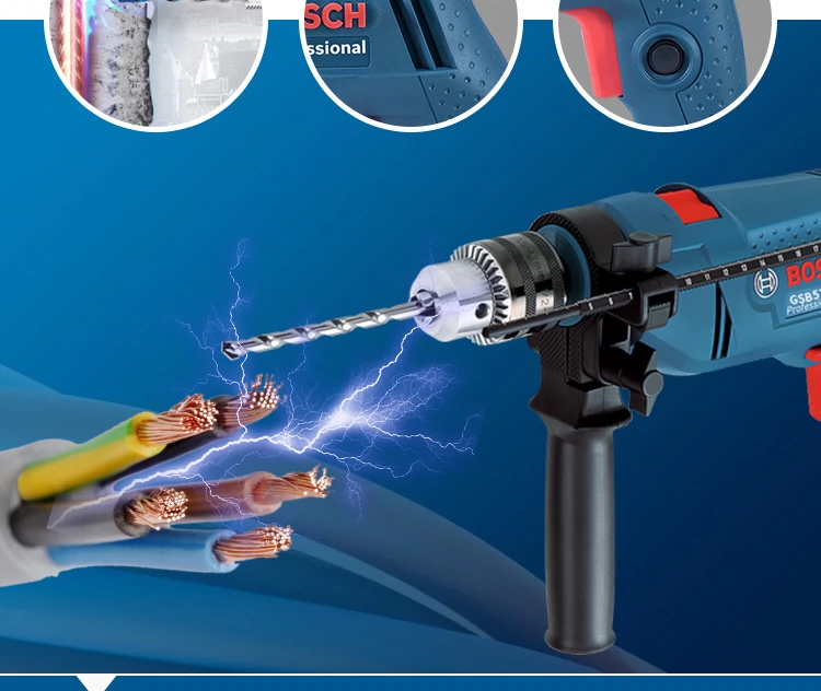 Bosch Impact Drilling Home Đèn pin đa chức năng GSB550/570 Dr. máy khoan rút lõi